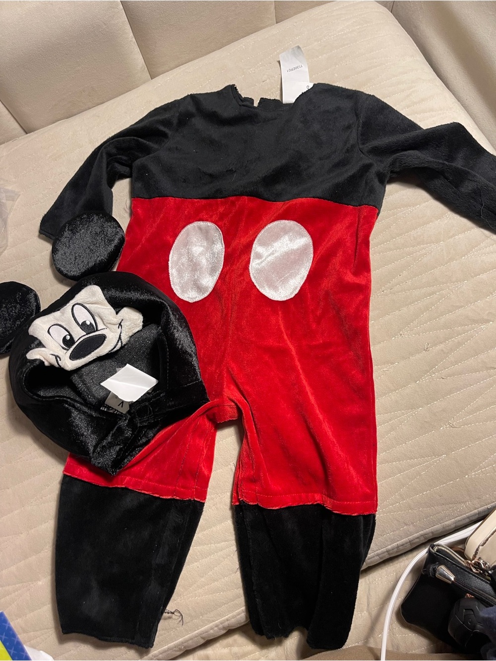 Disney Black and Red Mickey Mouse One-Piece Costume